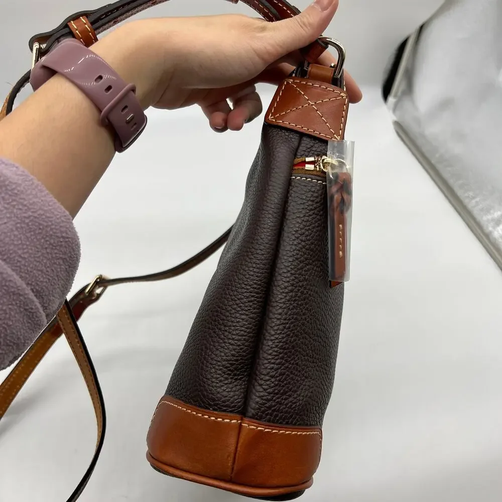 Dooney & Bourke Pebble Leather Crossbody Purse Brown T'moro